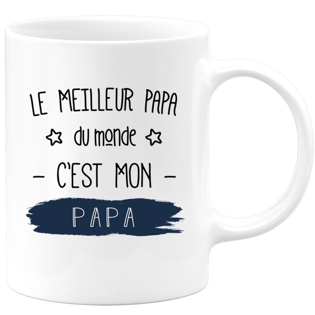Quotedazur Personalized Mug - 'I Am A Marseille Dad Kiss Thief' Funny Gift For Father's Day, Birthday, New Dad (White Ceramic)