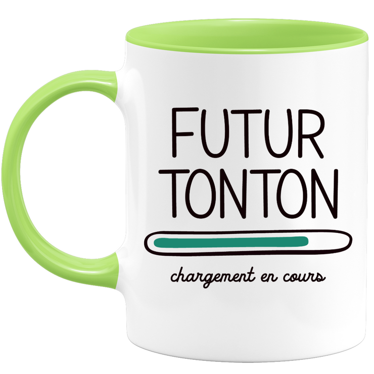 quotedazur - Mug Futur Tonton 2024 Chargement En Cours - Cadeau Futur Tonton - Surprise Annonce Grossesse Garçon/Fille Naissance Bébé