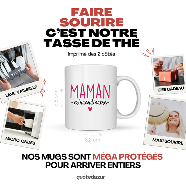 Manahia Mug Cadeau Maman Tasse Personnalisée - Maman Plus Que