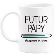 quotedazur - Mug Futur Papy 2024 Chargement En Cours - Cadeau Futur Grand-Père - Surprise Annonce Grossesse Garçon/Fille Naissance Bébé