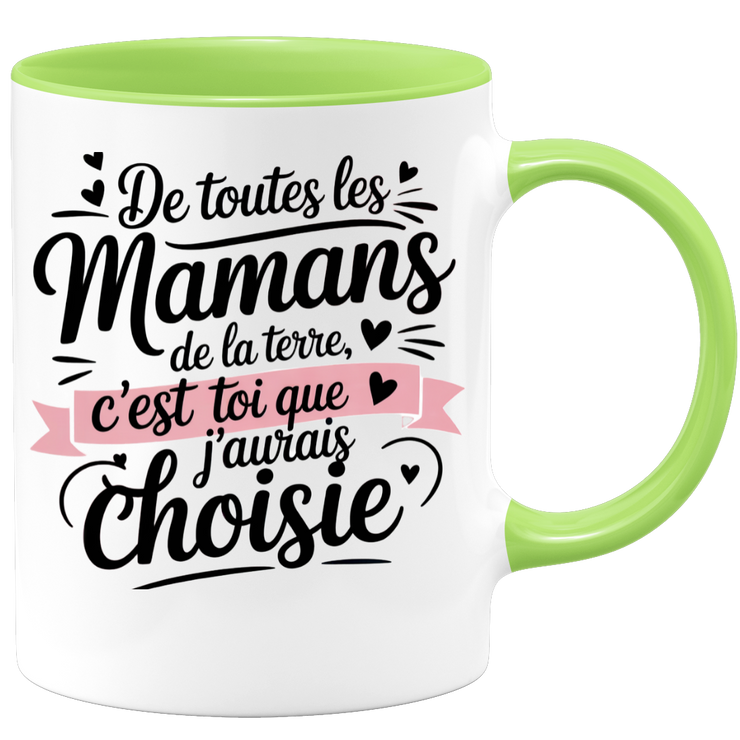 Mug De toutes les mamans de la terre, c’est toi que j’aurais choisie
