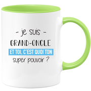 quotedazur - Mug Je Suis Grand oncle Et Toi C'est Quoi Ton Super Pouvoir - Cadeau Humour Travail - Idée Cadeau Départ Collègue - Tasse Chef Grand oncle - Idéal Pour Noël Au Bureau