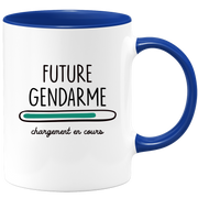 quotedazur - Mug Future Gendarme Chargement En Cours - Cadeau Humour Promotion Travail - Idée Cadeau Départ Collègue - Tasse Chef Gendarme - Idéal Pour Noël Au Bureau