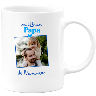 Mug Meilleur papa de l'univers - Mug personnalisé avec photo famille