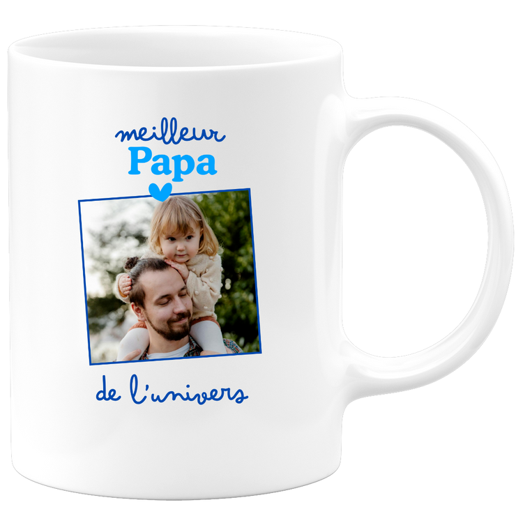 Mug Meilleur papa de l'univers - Mug personnalisé avec photo famille