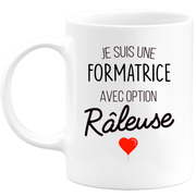 quotedazur - Mug Je Suis Une Formatrice Avec Option Râleuse - Cadeau Idéal Pour Formatrice - Cadeau Personnalisé Pour Femme - Cadeau Original Pour Anniversaire Ou Noël