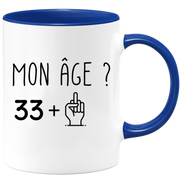 quotedazur - Mug Idée Cadeau 34 ans Homme Femme - Cadeau Anniversaire 34 Ans - Idée Cadeau Original, Humour, Drôle, Rigolo, Fun - Mug Tasse Café Thé Pas Cher