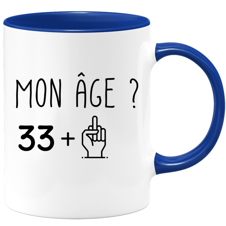 quotedazur - Mug Idée Cadeau 34 ans Homme Femme - Cadeau Anniversaire 34 Ans - Idée Cadeau Original, Humour, Drôle, Rigolo, Fun - Mug Tasse Café Thé Pas Cher