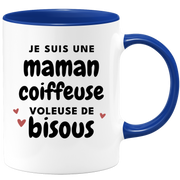 quotedazur - Mug Je Suis Une Maman Coiffeuse Voleuse De Bisous - Cadeau Fête Des Mères Original - Idée Cadeau Pour Anniversaire Maman - Cadeau Pour Future Maman Naissance