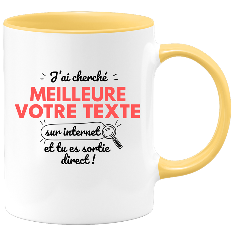Mug personnalisable femme J'ai cherché Meilleure sur Internet - Métier Passion Sport