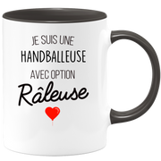 quotedazur - Mug Je Suis Une Handballeuse Avec Option Râleuse - Cadeau Idéal Pour Handballeuse - Cadeau Personnalisé Pour Femme - Cadeau Original Pour Anniversaire Ou Noël