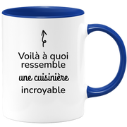 quotedazur - Mug Voilà À Quoi Ressemble Une Cuisinière Incroyable - Cadeau Pour Cuisinière - Cadeau Personnalisé Pour Femme - Cadeau Original Anniversaire Ou Noël