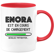 quotedazur - Mug Enora Est En Cours De Chargement Veuillez Patienter - Cadeau Enora Prénom Femme Personnalisé - Cadeau Annniversaire Noël Adolescent Collègue