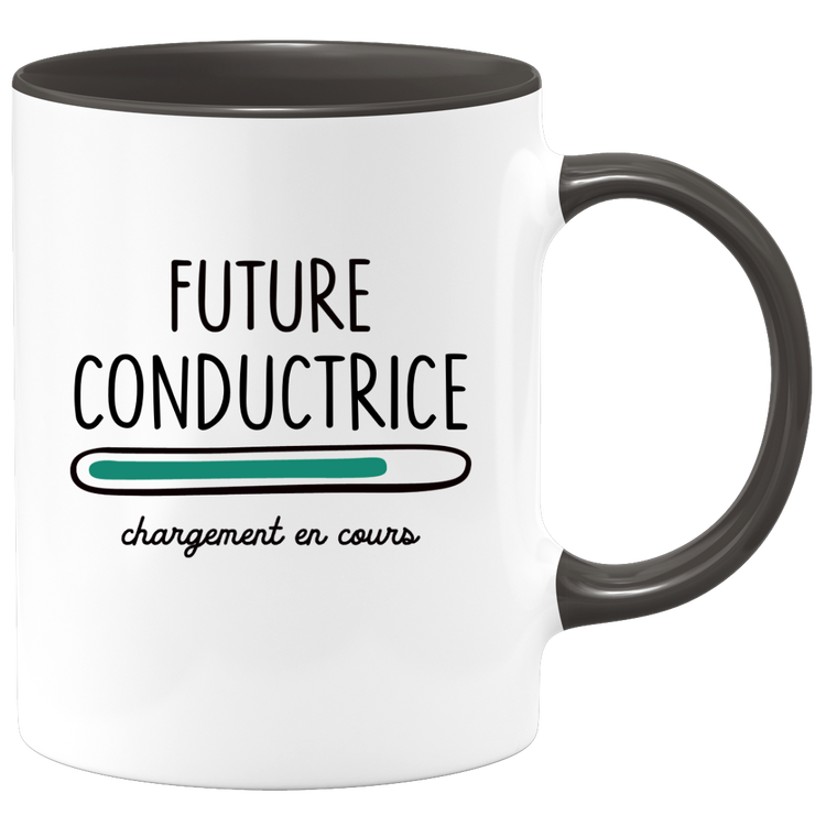 quotedazur - Mug Future Conductrice Chargement En Cours - Cadeau Humour Promotion Travail - Idée Cadeau Départ Collègue - Tasse Chef Conductrice - Idéal Pour Noël Au Bureau