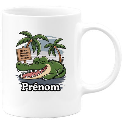 Mug Retraite en cours ne pas déranger - Personnalisable Ajoutez un Prénom