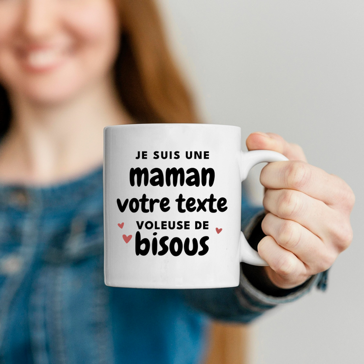 Mug personnalisable Maman voleuse de bisous - métier passion