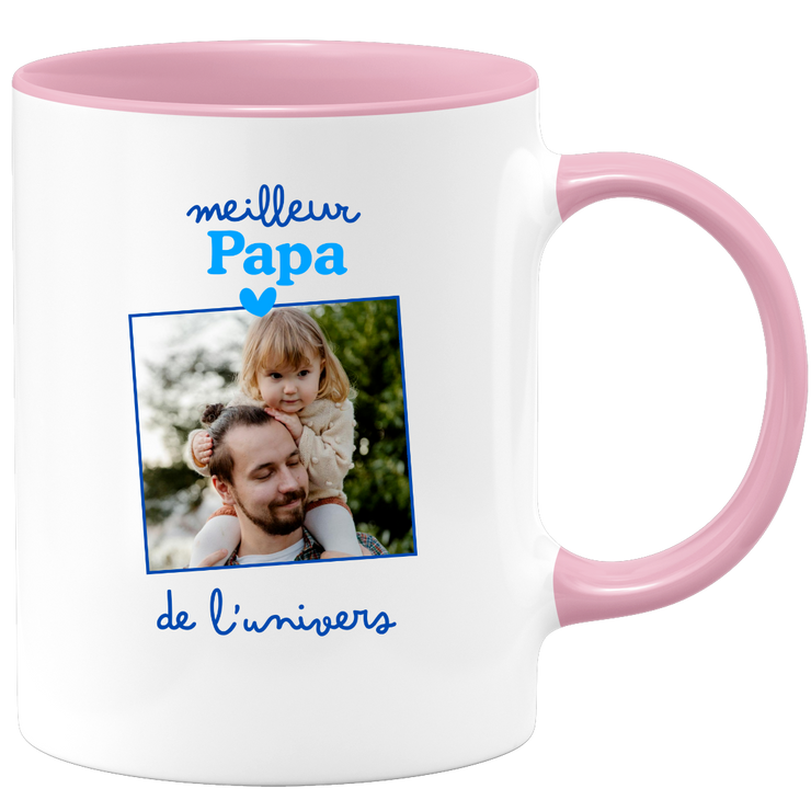 Mug Meilleur papa de l'univers - Mug personnalisé avec photo famille