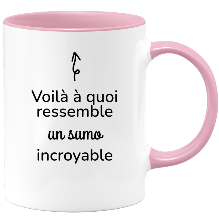 quotedazur - Mug Voilà À Quoi Ressemble Un Sumo Incroyable - Cadeau Pour Sumo - Cadeau Personnalisé Pour Homme - Cadeau Original Anniversaire Ou Noël