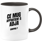 Mug Ce mug appartient à Adja, compris ?