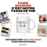 Mug Anniversaire 60 ans Doigt Rigolo Drôle - Tasse Fun Idée Cadeau Anniversaire 60 ans Homme Femme Humour Original