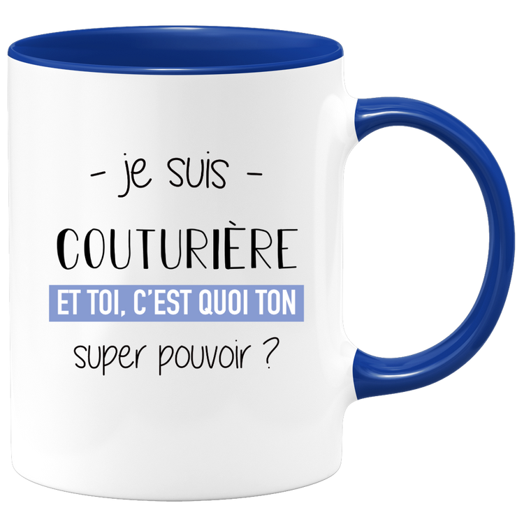 Super power seamstress mug - ideal funny humor seamstress wife gift for birthday