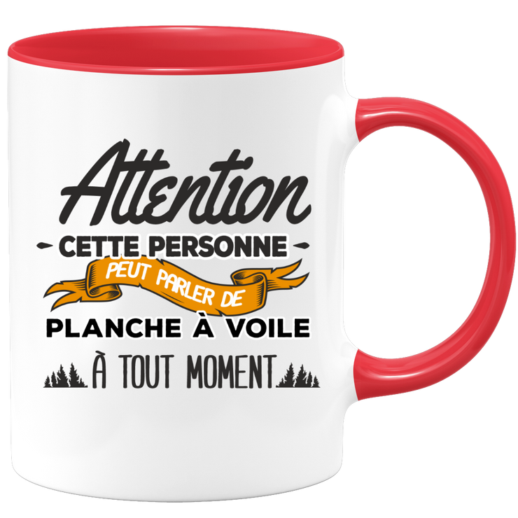 quotedazur - Mug Cette Personne Peut Parler De Planche À Voile À Tout Moment - Cadeau Humour Sport - Idée Cadeau Original     - Tasse Planche À Voile - Anniversaire Ou Noël