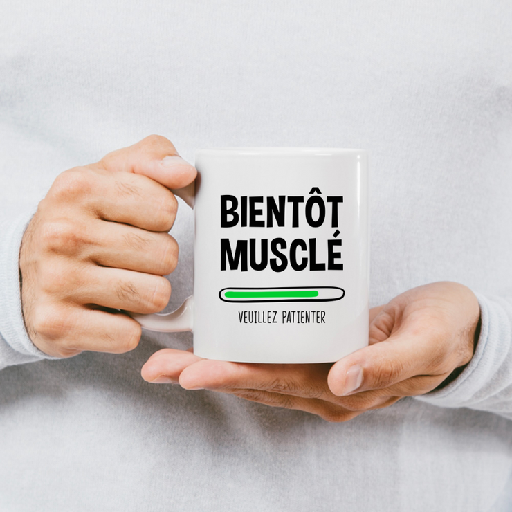 Muscle soon mug please wait - sport bodybuilding humor gift