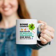 quotedazur - Mug Bonne Chance Pour Trouver De Meilleurs Collègues Que Nous - Cadeau Départ Homme, Femme, Chef, Stagiaire, Départ Retraite, Merci, Remerciement - Idée Cadeau Humour