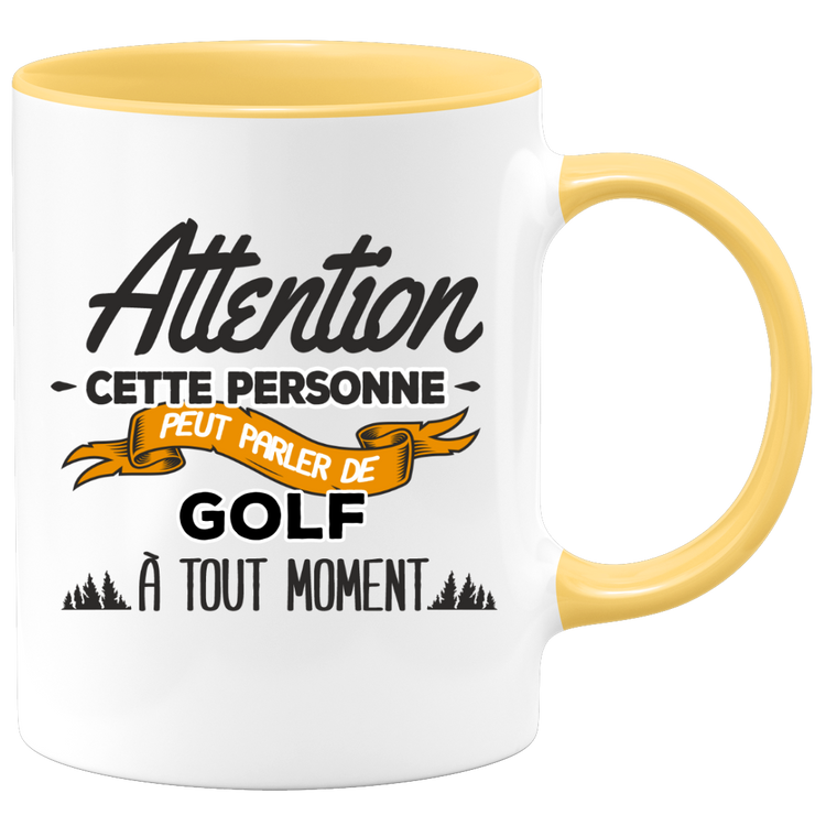 quotedazur - Mug Cette Personne Peut Parler De Golf À Tout Moment - Cadeau Humour Sport - Idée Cadeau Original Golfeur Golfeuse - Tasse Golf - Anniversaire Ou Noël