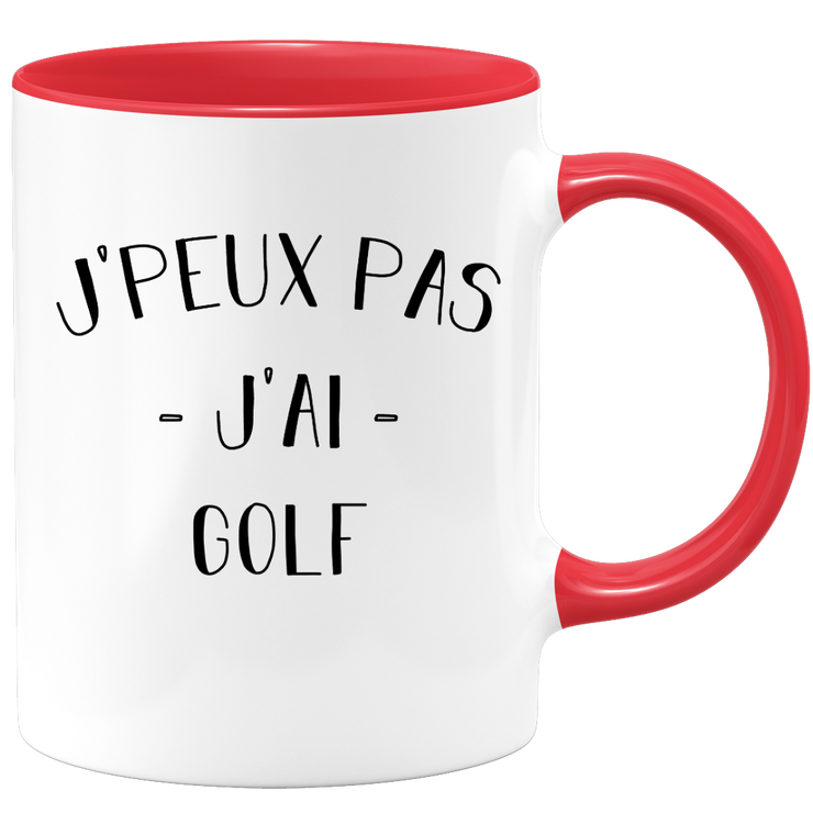 quotedazur - Mug Je Peux Pas J'ai Golf - Cadeau Humour Sport - Idée Cadeau Original - Tasse Golf - Idéal Pour Anniversaire Ou Noël