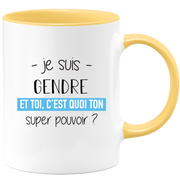 quotedazur - Mug Je Suis Gendre Et Toi C'est Quoi Ton Super Pouvoir - Cadeau Humour Travail - Idée Cadeau Départ Collègue - Tasse Chef Gendre - Idéal Pour Noël Au Bureau