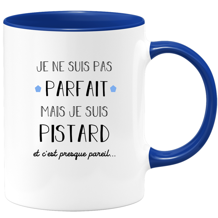quotedazur - Mug Je Ne Suis Pas Parfait Mais Je Suis Pistard  - Cadeau Humour Métier Travail - Idée Cadeau Pot De Départ Chef Mutation - Tasse Cadeau Retraite Noël Au Bureau