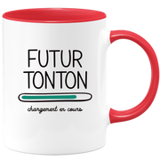 quotedazur - Mug Futur Tonton 2025 Chargement En Cours - Cadeau Futur Tonton - Surprise Annonce Grossesse Garçon/Fille Naissance Bébé