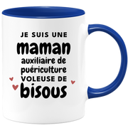 quotedazur - Mug I'm a kiss-stealing childcare assistant mom - Original Mother's Day Gift - Gift Idea For Mom's Birthday - Gift For Future Mom Birth