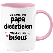 quotedazur - Mug Je Suis Un Papa Diététicien Voleur De Bisous - Cadeau Fête Des Pères Original - Idée Cadeau Pour Anniversaire Papa - Cadeau Pour Futur Papa Naissance