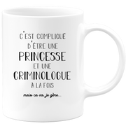 Princess criminologist mug - woman gift for criminologist Funny humor ideal for Coworker birthday