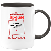 Mug Meilleure Épouse de l'univers - Mug personnalisé avec photo couple