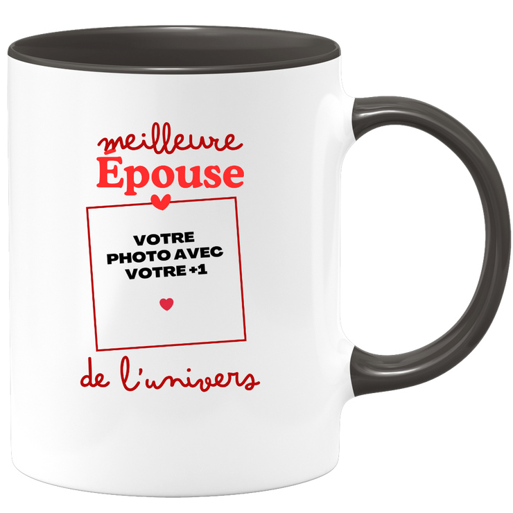 Mug Meilleure Épouse de l'univers - Mug personnalisé avec photo couple