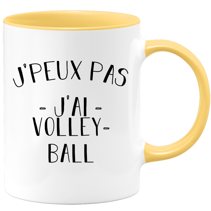 quotedazur - Mug Je Peux Pas J'ai Volley ball - Cadeau Humour Sport - Idée Cadeau Original - Tasse Volley ball - Idéal Pour Anniversaire Ou Noël