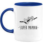 quotedazur - Super Mom Mug - Original Mom Gift - Gift Idea For Mom Birthday - Gift For Young Or Future Mom Following A Birth