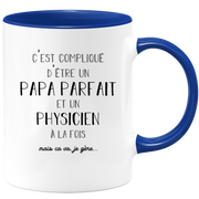 quotedazur - Mug Papa Parfait Et Physicien A La Fois Mais Je Gère - Tasse Cadeau Papa Fête Des Pères Anniversaire - Cadeau Pour Jeune Ou Futur Papa Suite À Une Naissance