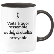 quotedazur - Mug Voilà à Quoi Ressemble Un Chef de Chantier Incroyable - Cadeau Chef de Chantier - Idée Cadeau Anniversaire - Idée Pour Une Attention Originale Chef de Chantier