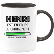 quotedazur - Mug Henri Est En Cours De Chargement Veuillez Patienter - Cadeau Henri Prénom Homme Personnalisé - Cadeau Annniversaire Noël Adolescent Collègue