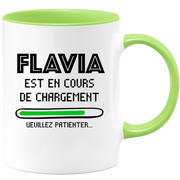 quotedazur - Mug Flavia Est En Cours De Chargement Veuillez Patienter - Cadeau Flavia Prénom Femme Personnalisé - Cadeau Annniversaire Noël Adolescent Collègue