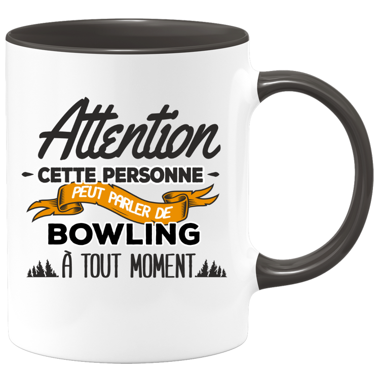 quotedazur - Mug Cette Personne Peut Parler De Bowling À Tout Moment - Cadeau Humour Sport - Idée Cadeau Original     - Tasse Bowling - Anniversaire Ou Noël