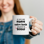Mug personnalisable Mamie voleuse de bisous - métier passion