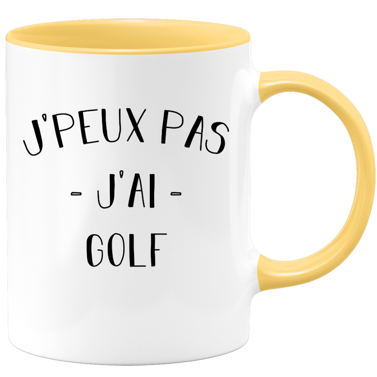 quotedazur - Mug Je Peux Pas J'ai Golf - Cadeau Humour Sport - Idée Cadeau Original - Tasse Golf - Idéal Pour Anniversaire Ou Noël