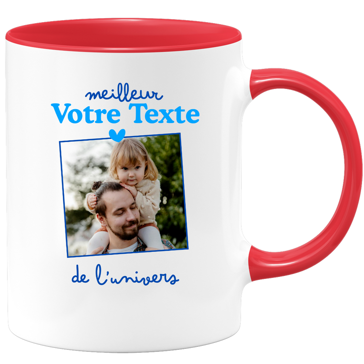 Mug photo personnalisée meilleur de l'univers pour homme - Métier famille prénom couple parent
