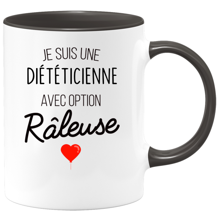 quotedazur - Mug Je Suis Une Diététicienne Avec Option Râleuse - Cadeau Idéal Pour Diététicienne - Cadeau Personnalisé Pour Femme - Cadeau Original Pour Anniversaire Ou Noël