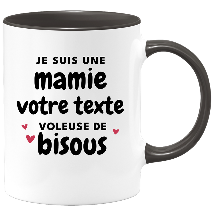 Mug personnalisable Mamie voleuse de bisous - métier passion